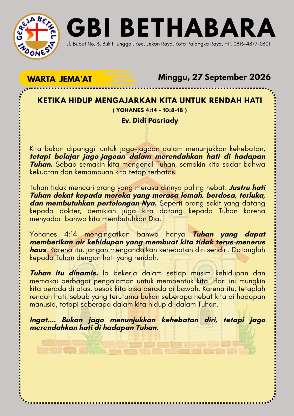 Ketika Hidup Mengajarkan Kita Untuk Rendah Hati