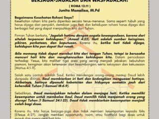 Berjaga-jagalah dan Waspadalah