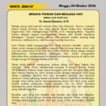 Menata Pikiran dan Menjaga Hati